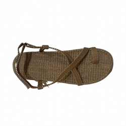 Lovelies Sandaler - Isola - Jute Sole sandal w/Toe, Biscuit